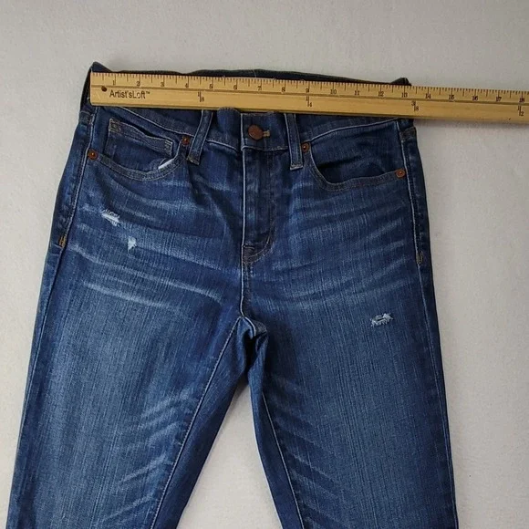 Madewell 9" High Riser Skinny Skinny Jeans Womens Size 27 Blue Stretch Denim - Picture 6 of 16